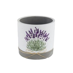 Obal na květiny kulatý levandule X5808/2 - dia 13,5 × 12,5 cm