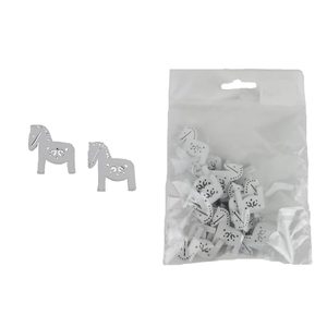 Dekorace koník, 25 ks D6624 - 2,7 x 0,2 x 3 cm