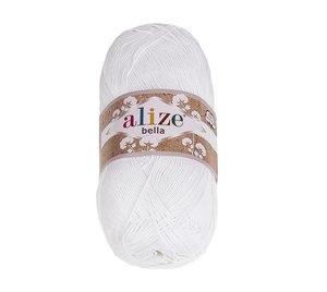 Příze BELLA Bílá 55 100g / 360 m