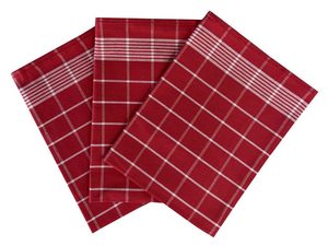 Utěrky Pozitiv vínová/bílá 50x70 cm balení 3 ks