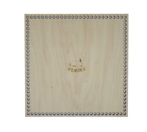 Dno - víko překližkové Natur čtverec s králíčkem 30x30 cm / otvory 8 mm