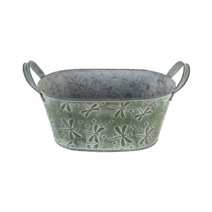 Květináč plechový K2649/1 - 23 x13 x 10.5/14,5 cm