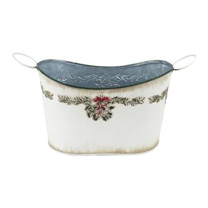 Vánoční plechový obal oválný K3904/2 - 23 cm