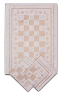 Utěrka Extra savá 50x70 Konvička/ puntík béžová - 3 ks