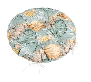 Sedák Adéla prošívaný kulatý Šedá,Žlutá,Béžová 62/219 průměr 40 cm