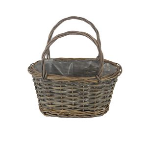 Košík s plastem P2043 - 25 × 16 × 13/25 cm