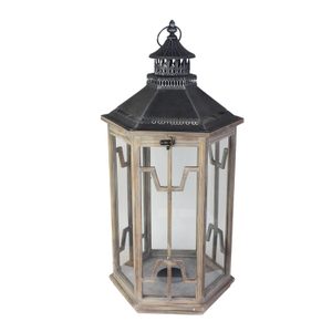 Dřevěná lucerna D2672/ Velká 80 cm