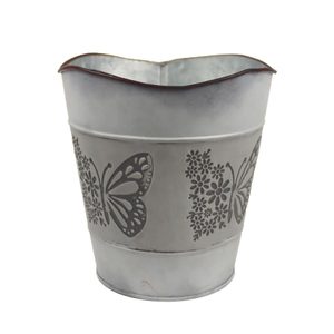 Plechový květináč motýl K3344/2 - dia 16 × 16 / 16.7 cm