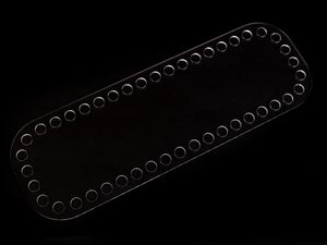 Plastové dno na háčkování / výrobu košíků 10x30 cm