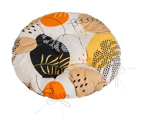 Sedák Adéla prošívaný kulatý Oranžová 62/233 průměr 40 cm