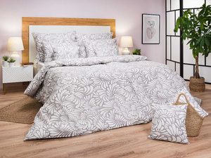 Krepové povlečení Iluze 2 šedé 140x200, 70x90 cm