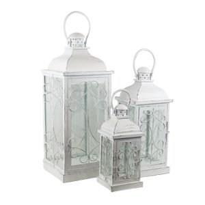 Sada 3 kovových luceren K3966 - výška 28,5 cm, 40 cm, 52,5 cm