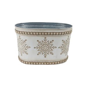 Květináč oválný vločka K3908/2 - 22,6 x 13,5 x 14 cm