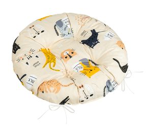 Sedák Adéla prošívaný kulatý Béžová,Černá,Šedá 62/291 průměr 40 cm