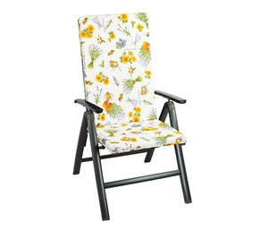 Sedák na zahradní židli Fialová,Žlutá 36/561 47x115 cm