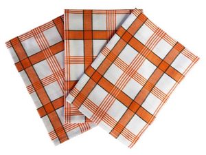 Utěrka Extra savá 50x70 Káro oranžové 3 ks