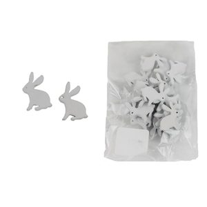 Dekorace králíček, 25 ks D6626 - 2 x 0,2 x 3 cm