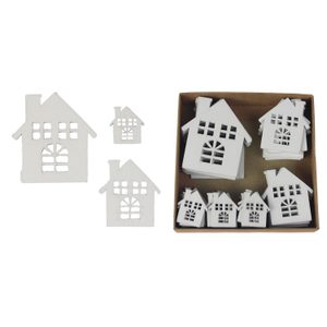 Dekorace 50 ks D2771 - 2,5x0,2x2,8cm,4,5x0,2x5cm,6,3x0,2x7cm