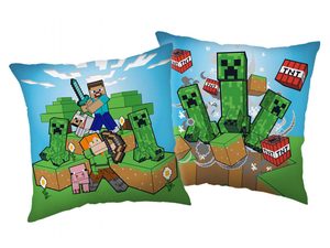 Polštářek Minecraft Creeper rush 40x40 cm