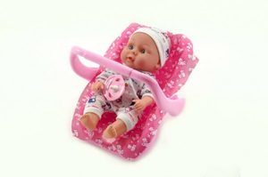 Miminko s nosítkem + dudlík plast 25cm 2 barvy
