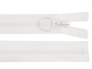 Kostěný zip 4 mm dělitelný s kroužkem délka 60 cm