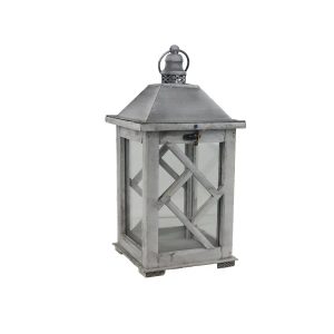 Dřevená lucerna D7226 - výška 34,5 cm