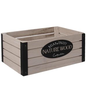 Dřevěná bedýnka RUSTIC O0012 - 31 x 21 x 13 cm
