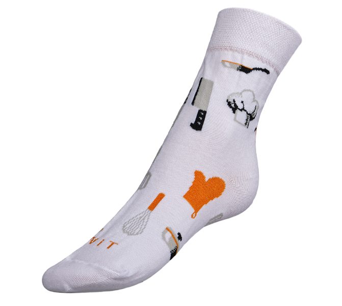 Ponožky Kuchař - 43-46 bílá