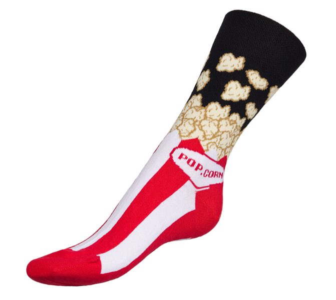 Ponožky Popcorn - 35-38 červená