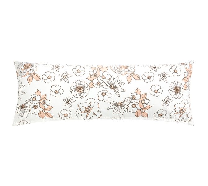 POVLAK na relaxační polštář - 50x145 cm (povlak na zip) Květ lososová