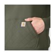Carhartt mikina damská -107753 OLV DWR Quilted Pullover Sweatshirt