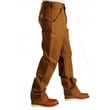 B01 Duck Double Front Logger Pant carhartt brown P boční pohled II