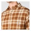 Košile carhartt - 107010 BRN Hamilton Relaxed LS Plaid Shirt