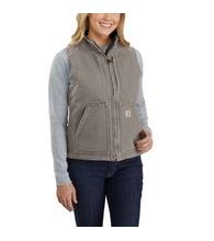 Dámská vesta Carhartt - 104224 032 Washed Duck Sherpa Lined Mock Neck Vest