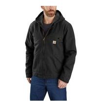 Bunda Carhartt - 104392 BLK Relaxed Fit Washed Duck Sherpa Lined Jacket