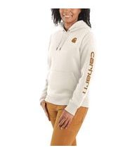 Carhartt mikina damská -102791 W24 Clarksburg Sleeve Logo hooded Sweatshirt