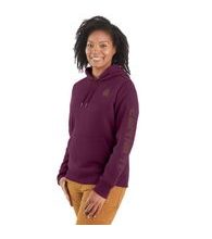 Carhartt mikina damská -102791 V65 Clarksburg Sleeve Logo hooded Sweatshirt
