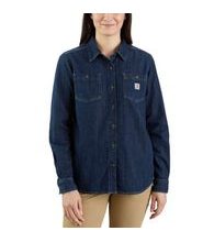 Dámksá Carhartt košile -105492 H85 RELAXED FIT MIDWEIGHT DENIM LONG-SLEEVE SHIRT