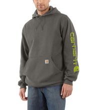 Mikina Carhartt - K288026 Midweight Signature Sleave Logo Hooded Swearshirt