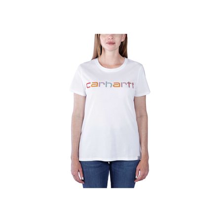dámské Carhartt triko  -105764WHT Relaxed Fit LightweightI  S-SleveMulti Color Logo Graphic T-shirt