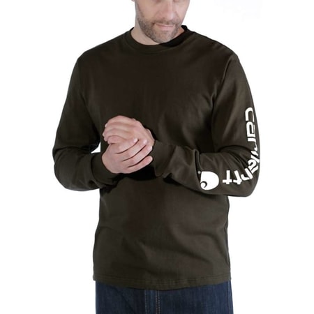 Carhartt triko - EK231306 Long-Sleeve Graphic Logo T-Shirt