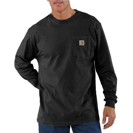 Carhartt triko - K126 BLK  Loose Fit Heaweight Long-Sleeve Pocket T-Shirt