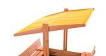 Dřevěné uzavíratelné pískoviště se stříškou Sandy, žluté - 120 cm