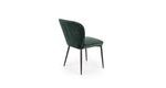 Sametová tmavě zelená jídelní židle K399