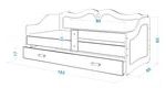 Dětská postel s úložným šuplíkem a zábranou Lili 80x180 cm + rošt ZDARMA