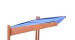 Dřevěné uzavíratelné pískoviště se stříškou Sandy, modré - 120 cm