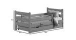 Dětská postel Kasper 80x160 cm s šuplíkem a roštem