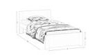Bílá postel Livia 90 x 200 cm