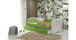 Dětská postel Happy 80x140 cm s úložným šuplíkem, roštem a zábranou