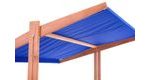 Dřevěné uzavíratelné pískoviště se stříškou Sandy, modré - 140 cm